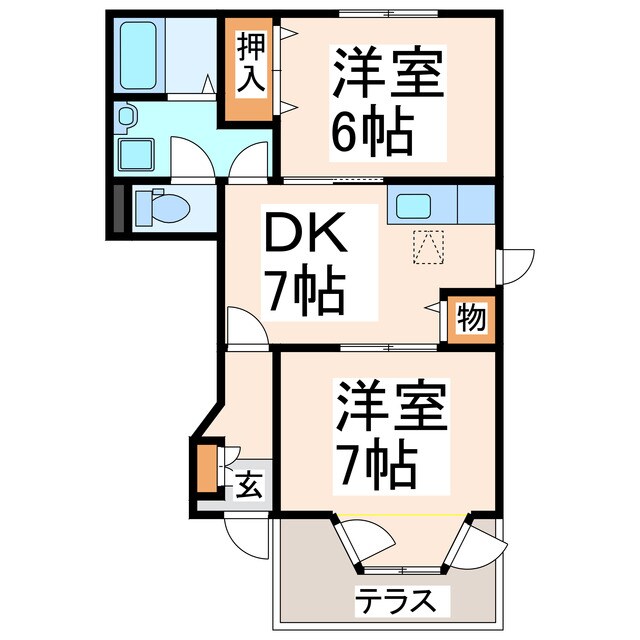 ノーブルウイングBの物件間取画像