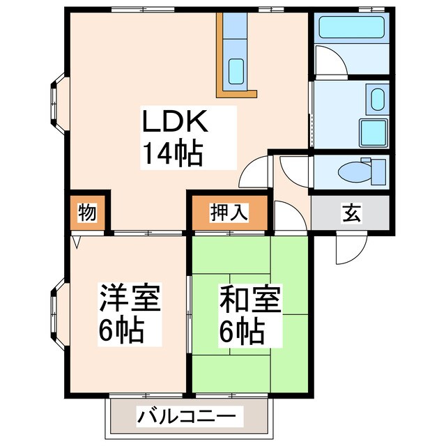 エスポアール松橋の物件間取画像