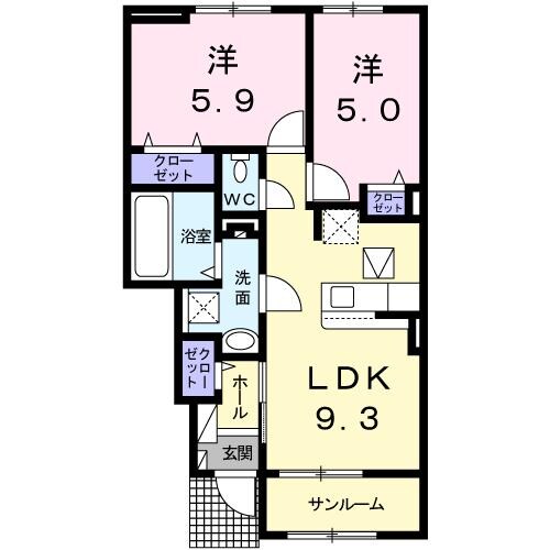 ベラ　ルーチェ　Ｃの物件間取画像