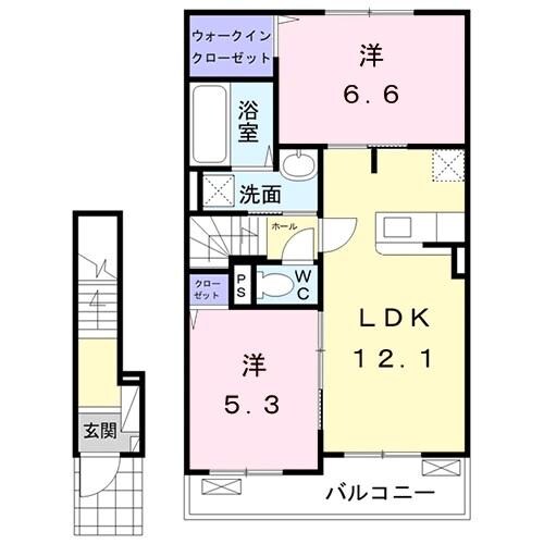 サンハウス小川　Ⅲの物件間取画像