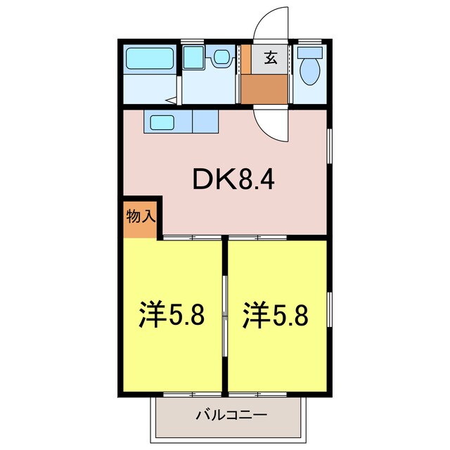 クレセール・カマタの物件間取画像