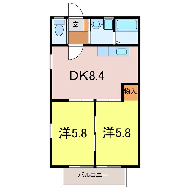 クレセール・カマタの物件間取画像