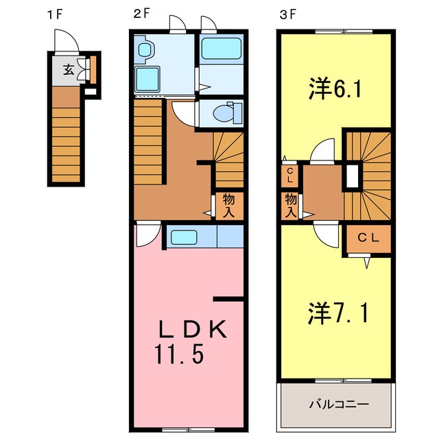 ボンジュルネの物件間取画像