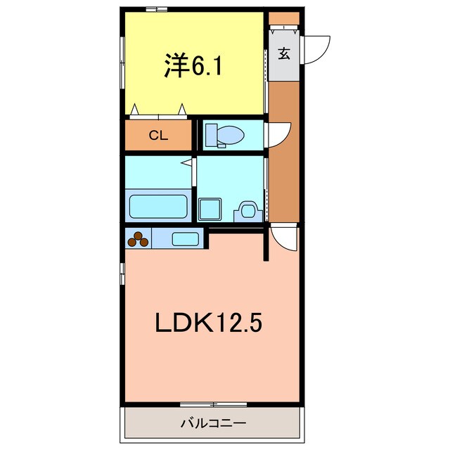 ラフィネ横山　Ｂ棟の物件間取画像