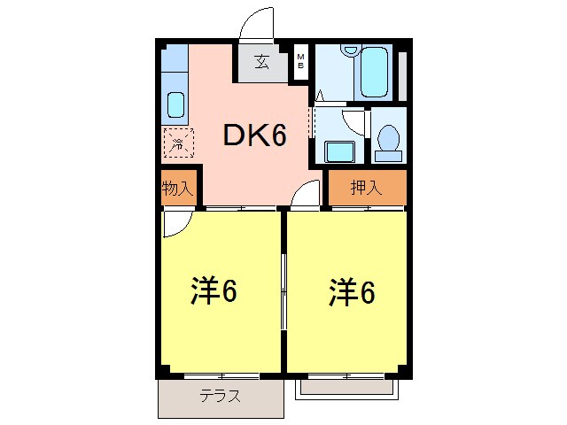 エルディム谷田の物件間取画像