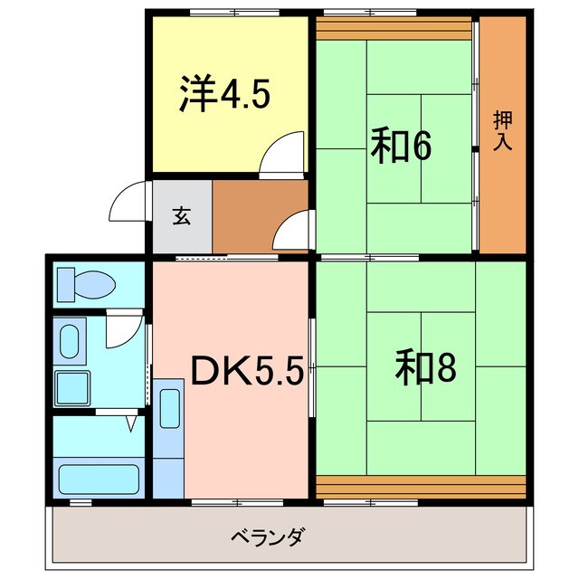 北町マンションの物件間取画像