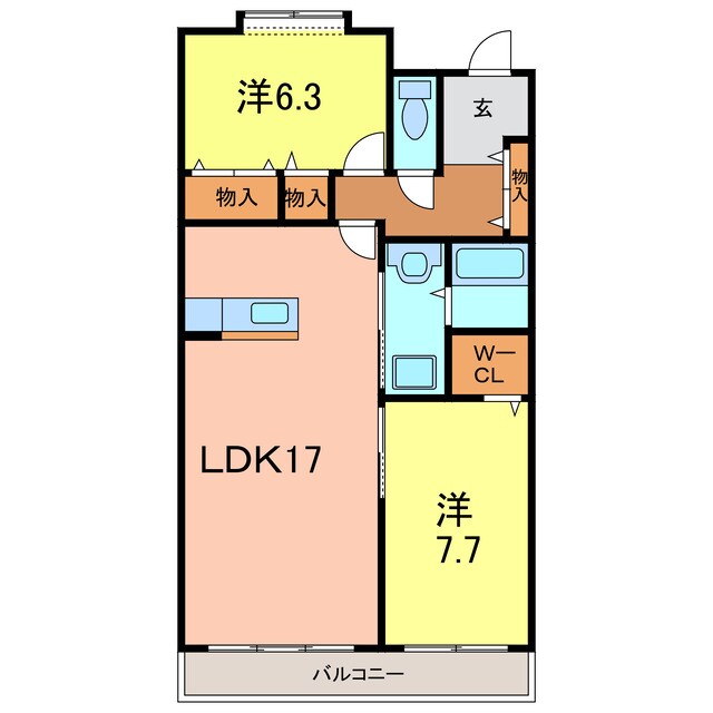 ラフィーネ新川の物件間取画像