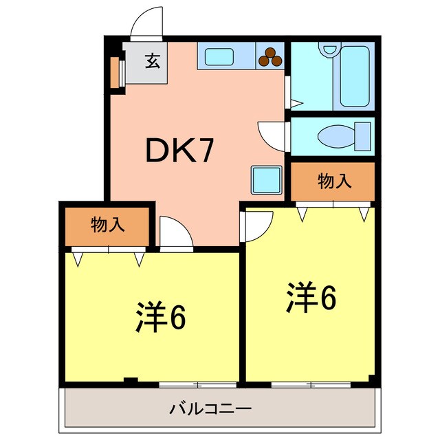 ハイツ田戸の物件間取画像