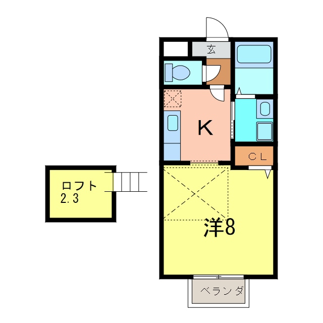 ティーワン半城土の物件間取画像