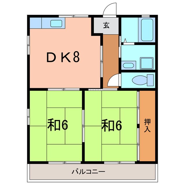 若松ハイツの物件間取画像