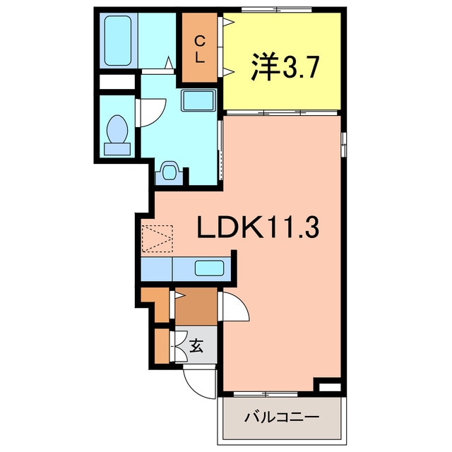 デフィー川原Ａの物件間取画像