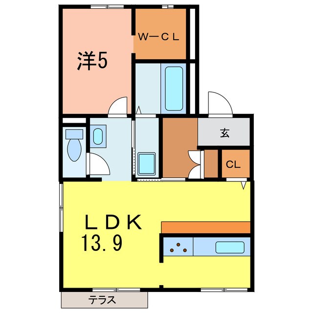 アメニティー住吉Ｃの物件間取画像