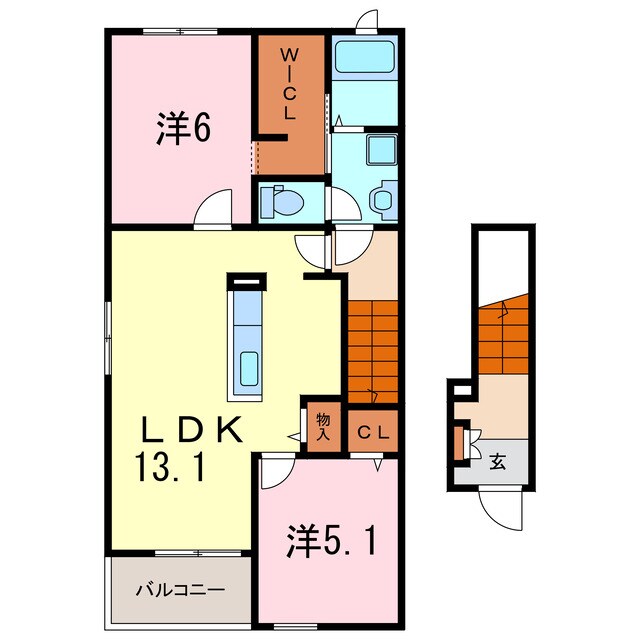 フレッシュ　リジェ　Ⅰの物件間取画像