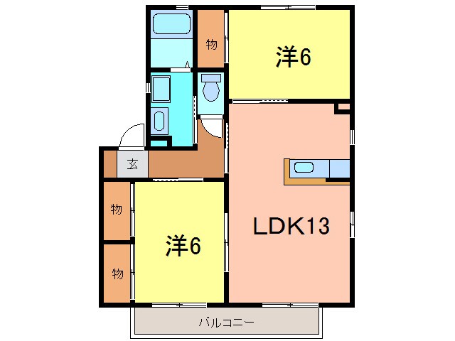 アルビレオＡの物件間取画像