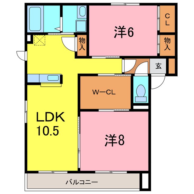 安城駅 徒歩16分 2階の物件間取画像