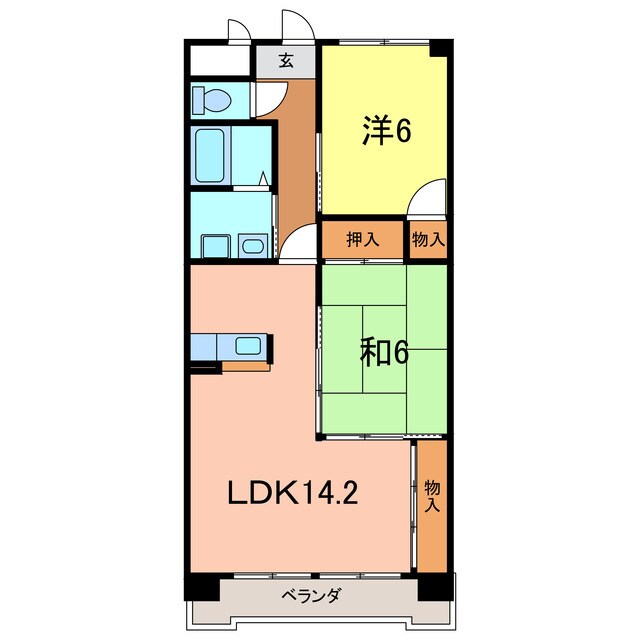 ＳＯＬＥ善明の物件間取画像