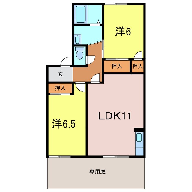 セゾンのぞみＢの物件間取画像