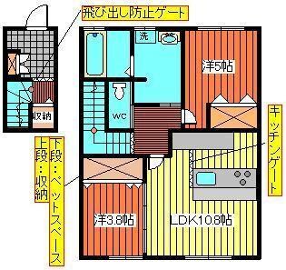 カーネカッツェ・サルースAの物件間取画像