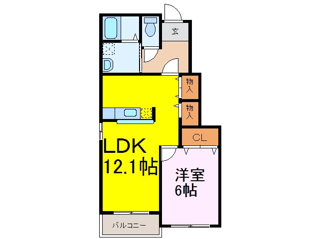 ベルドミールⅠの物件間取画像