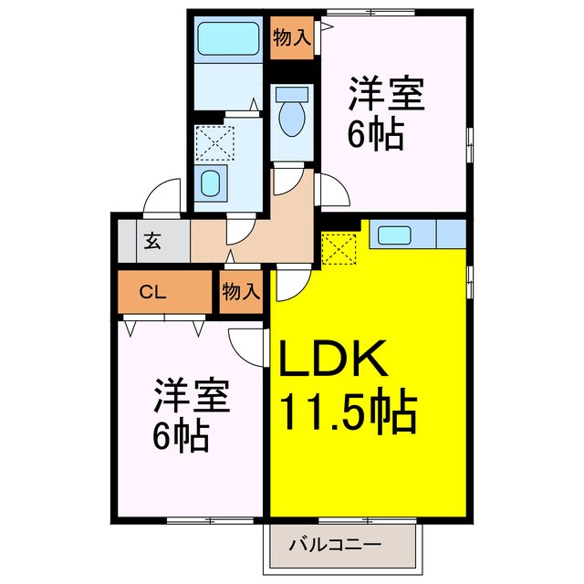 サンボナールＩＷＡＩの物件間取画像