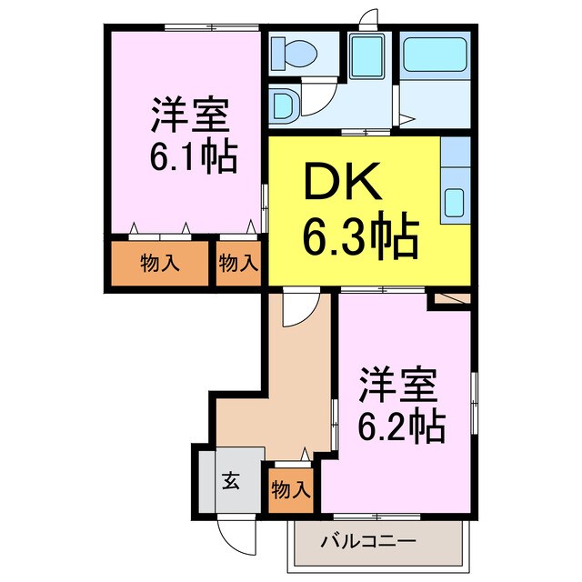 インフィニートＢの物件間取画像