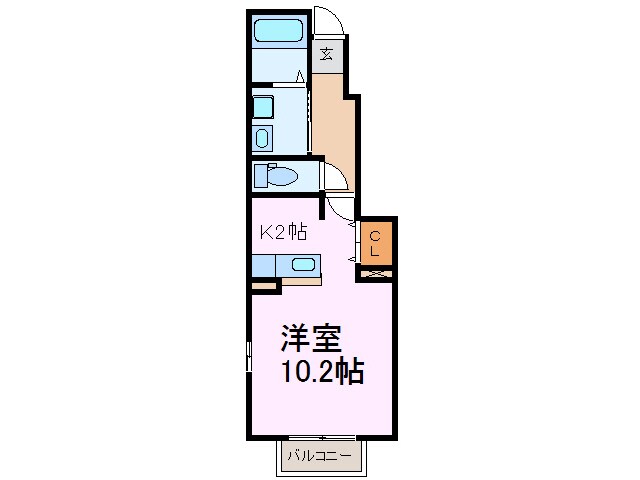 ソレイユＡの物件間取画像
