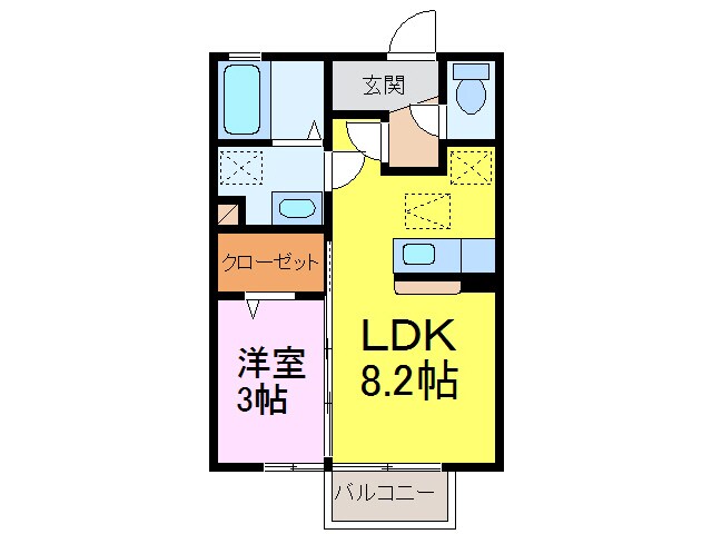 メゾン・ド・ルシュッドの物件間取画像