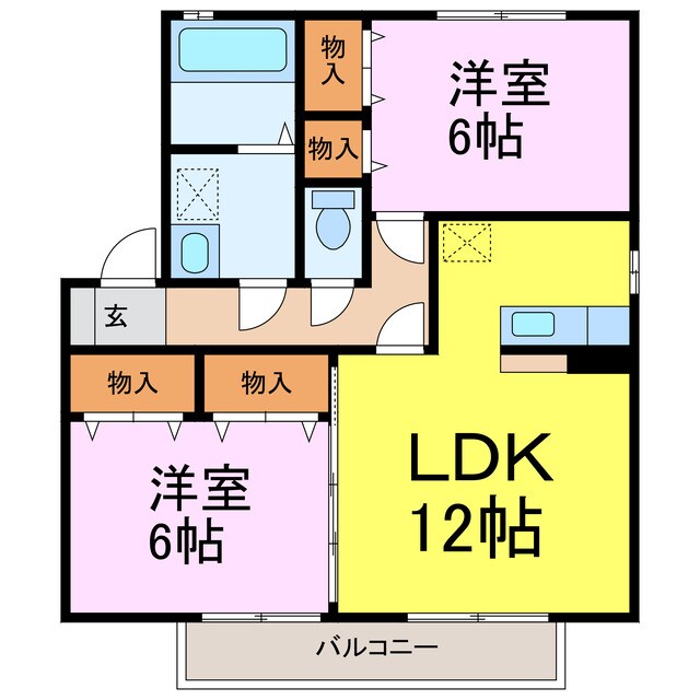 リビングタウン古河Ｃの物件間取画像