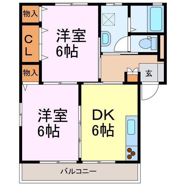 クレスト小堤Ａの物件間取画像