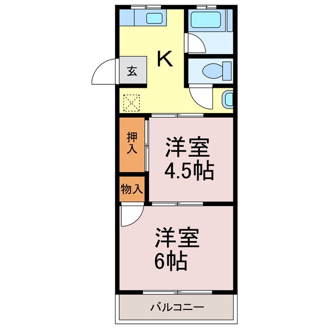 Ｋ＆ＥハイツⅠの物件間取画像