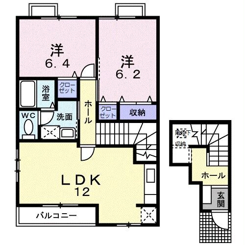 シャルムⅠの物件間取画像