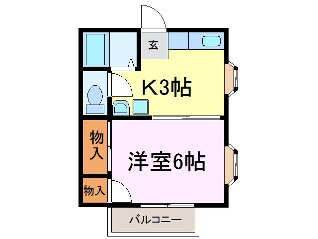 菊生コーポＣの物件間取画像