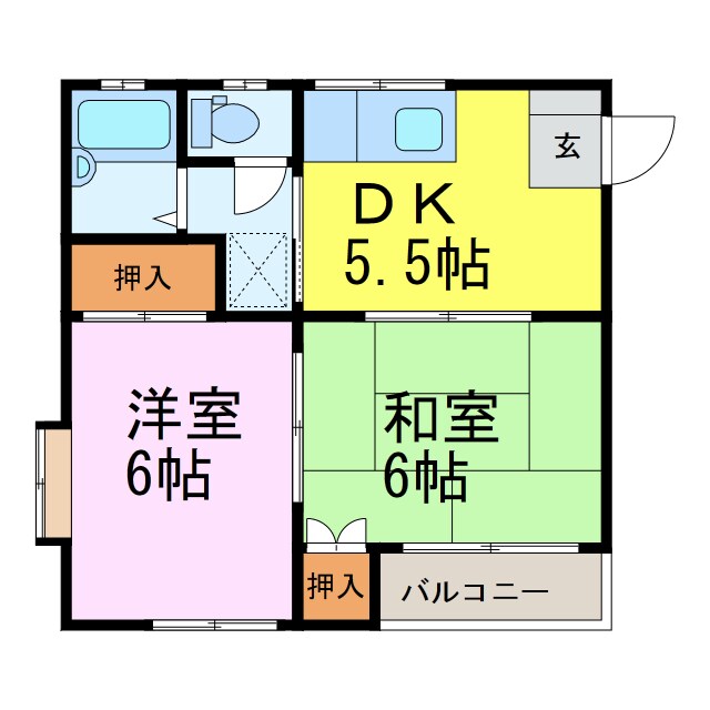 白鳥ハイツの物件間取画像