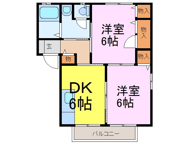 フローラＩの物件間取画像