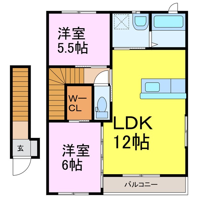 パラソインテルノＧの物件間取画像