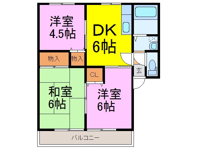シティハイムクレールの物件間取画像