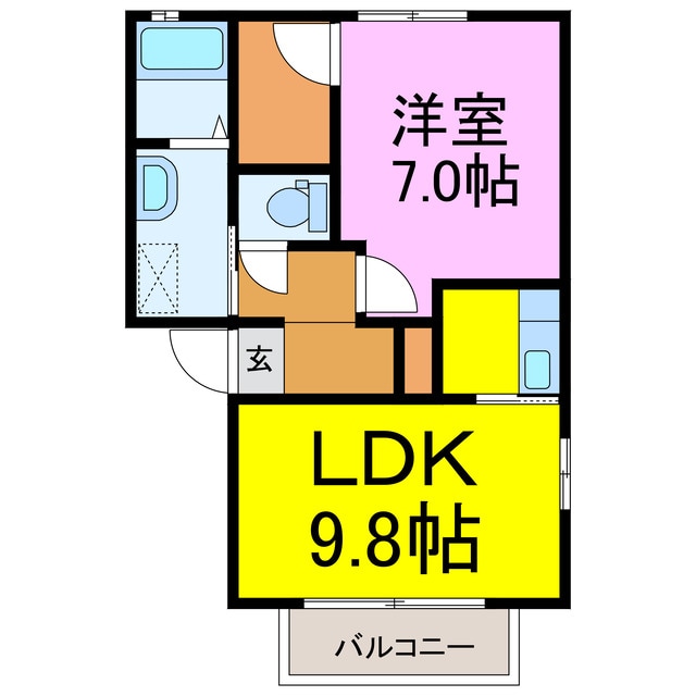 スカイコーポの物件間取画像