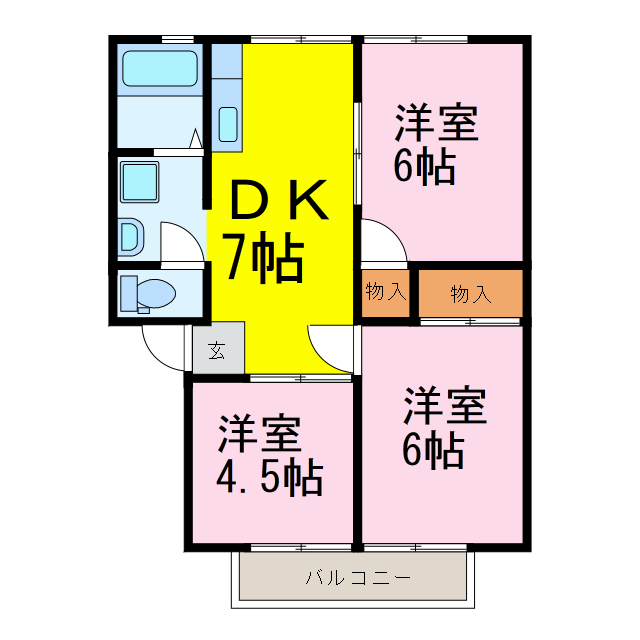 カヨウドウハイツの物件間取画像