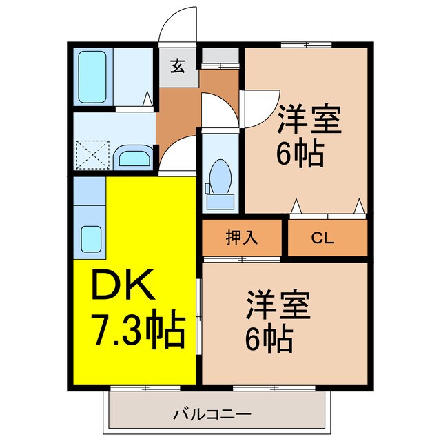 グリーンハイツIB　C棟の物件間取画像