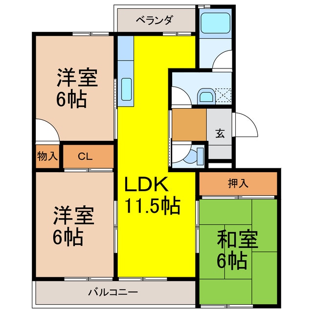 桜台マンションの物件間取画像