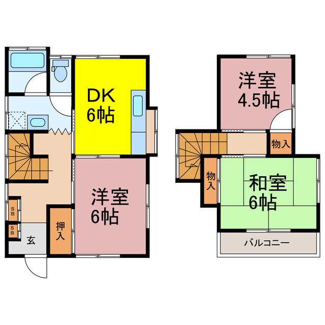 古河市大山1483-8戸建の物件間取画像