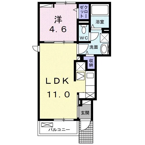 フルール・ド・リスⅠの物件間取画像