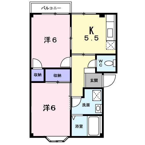 新発田駅 バス25分  城北町3丁目下車：停歩7分 2階の物件間取画像