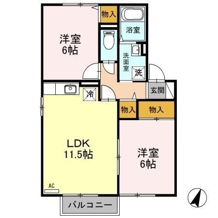 西新発田駅 バス22分  中曽根町1丁目下車：停歩7分 2階の物件間取画像