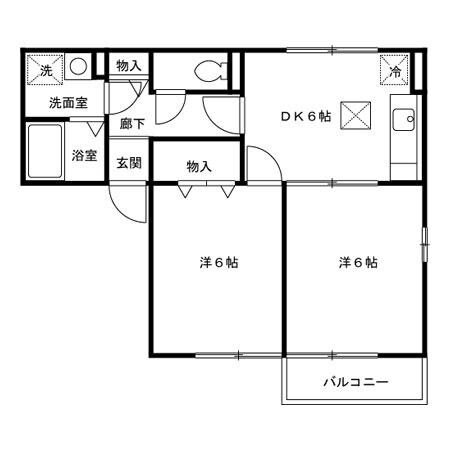 水原駅 徒歩13分 1階の物件間取画像