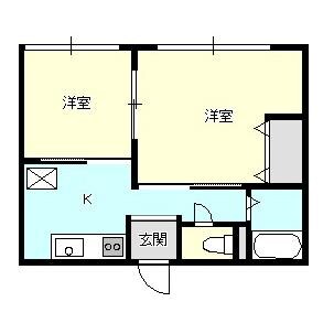 西新発田駅 徒歩16分 2階の物件間取画像