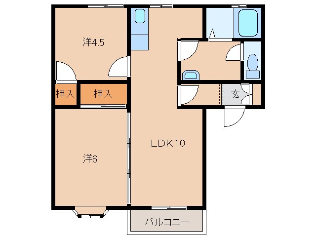 西新発田駅 徒歩18分 1階の物件間取画像