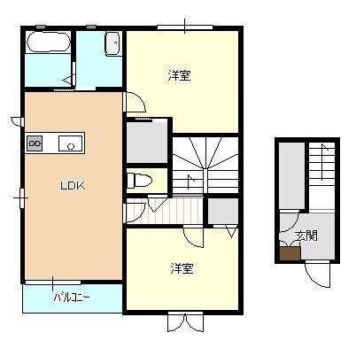 エステート住吉の物件間取画像