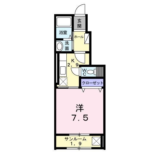 ジュスト　ヌウヴォ―の物件間取画像