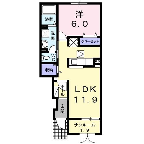 ラビアンローズ２の物件間取画像